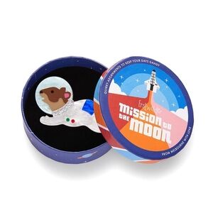 Erstwilder Mission to the Moon Brooch - Multicolor Stout-Hearted Spaceham Brooch